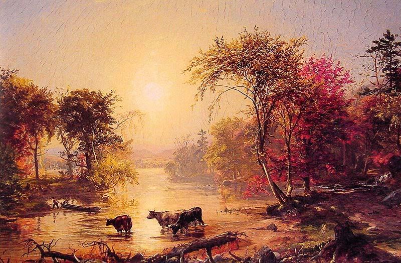 Jasper Francis Cropsey Autumn in America France oil painting art